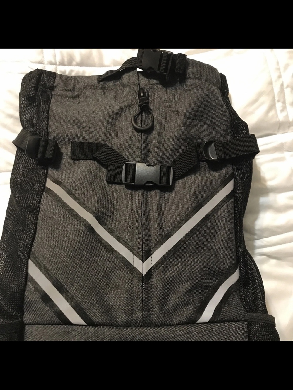 NIB Dog Backpack Fur CadetDog Gray Black Medium reflective Carrier‎ M medium